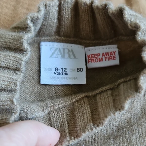 Zara Tan Cashmere Knit Sweater And Leggings Set - Picture 5 of 9